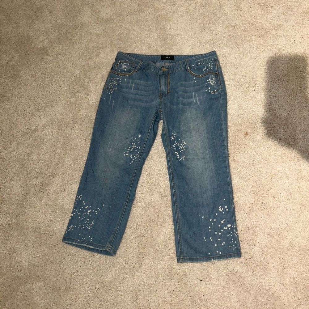 LVLX Women’s Bleach Spotted Jeans